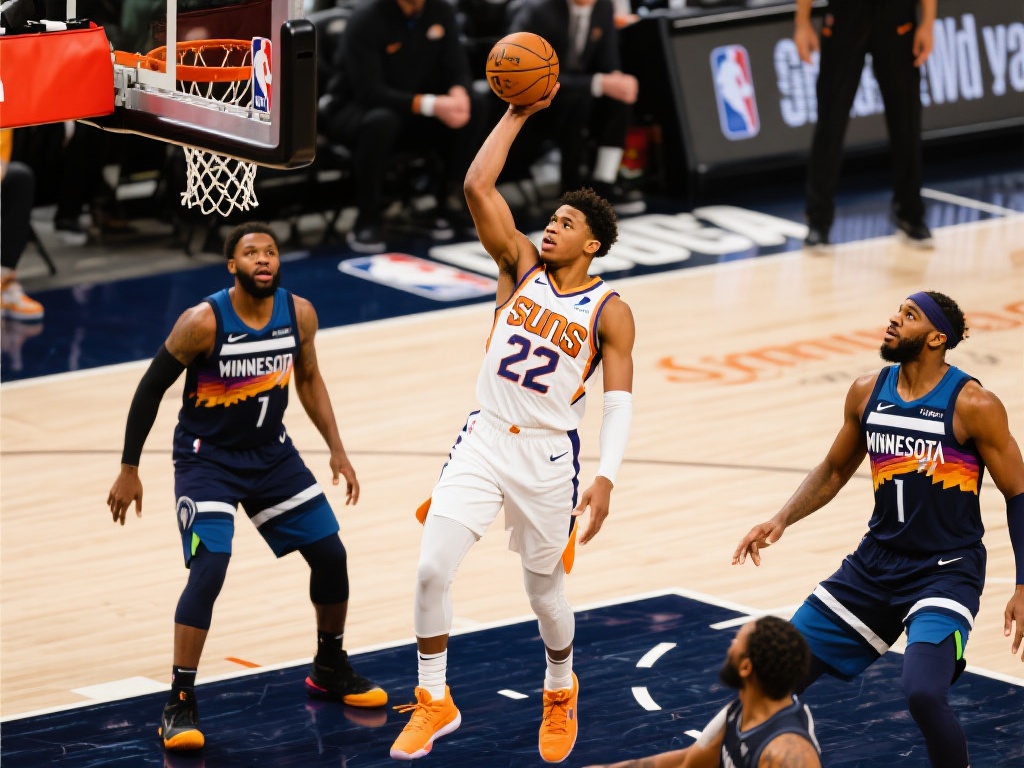 布克手感冰凉 太阳惜败森林狼丢关键战 与布克状态低迷形成鲜明对比的是森林狼队的